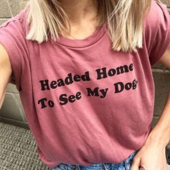 Headed home to see my dog T-shirt - Picture 1 of 4